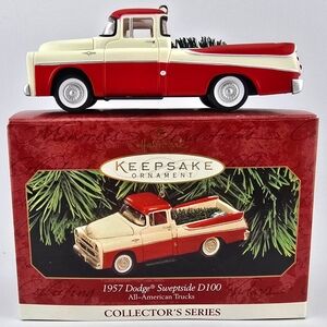 Hallmark 1957 Dodge Sweptside D100 Ornament All-American Trucks Series 1999